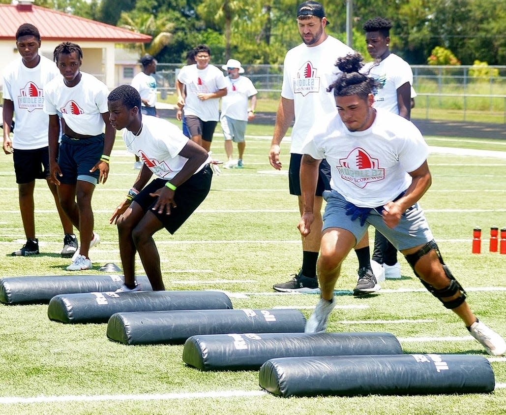 The Huddle 27 free football camp will kick off on May 27 at 9 a.m. at Immokalee High School located at 701 Immokalee Drive, wrapping up at 5 pm. Middle and high school age boys are encouraged to come out. Lunch will be provided.
