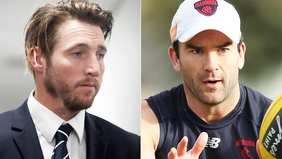 Melbourne star Jordan Lewis says Dale Thomas was 'hard done by' after the Carlton star was fined $7500 for calling an umpire a 'f***ing cheat'. Pictures: GETTY IMAGES