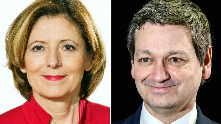 Malu Dreyer (SPD), Ministerpräsidentin von Rheinland-Pfalz, und der CDU-Spitzenkandidat für die Landtagswahl am 14. März, Christian Baldauf. Foto: dpa