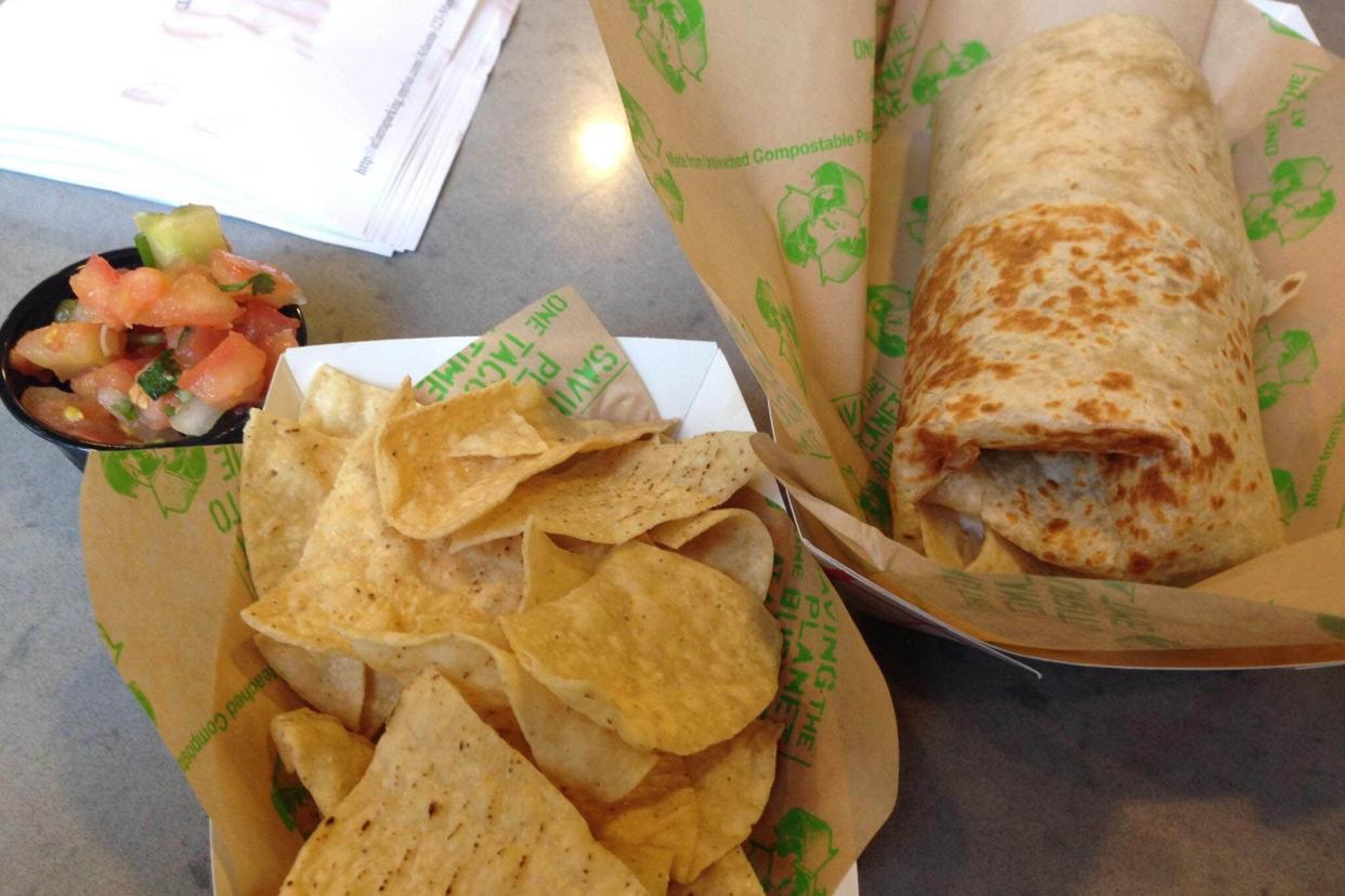 Baja Fresh burrito