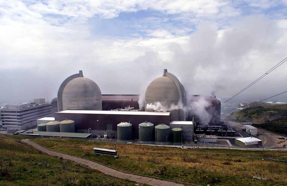 Steam is released from reactor No. 1 at Diablo Canyon nuclear power plant at Avila Beach in a May 2000 file image.