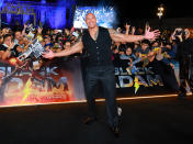 <p>Dwayne "The Rock" Johnson arrives at a <em>Black Adam </em>fan event at Museo Anahuacalli in Mexico City on Oct. 3. </p>