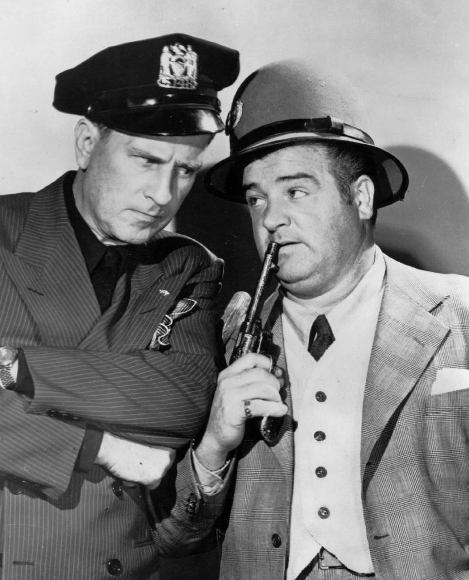 Bud Abbott, left, and Lou Costello became huge stars in Hollywood in the 1940s. Costello had a rough start in Hollywood though.