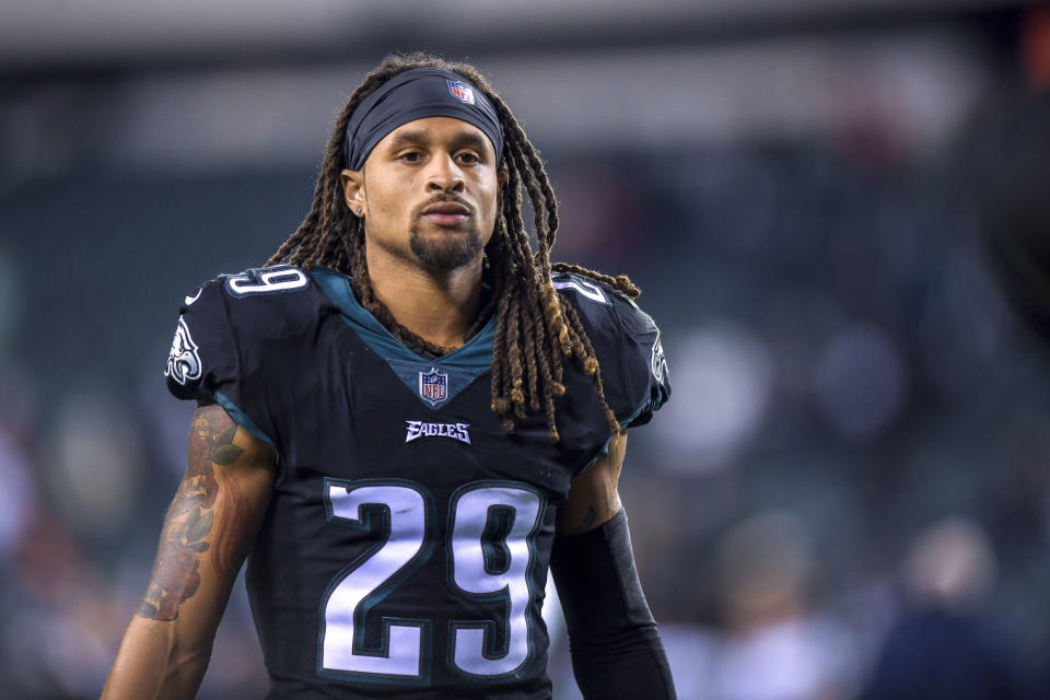 Avonte Maddox left Thursday's Eagles-Packers game on a stretcher after a violent collision with a teammate. (Getty)