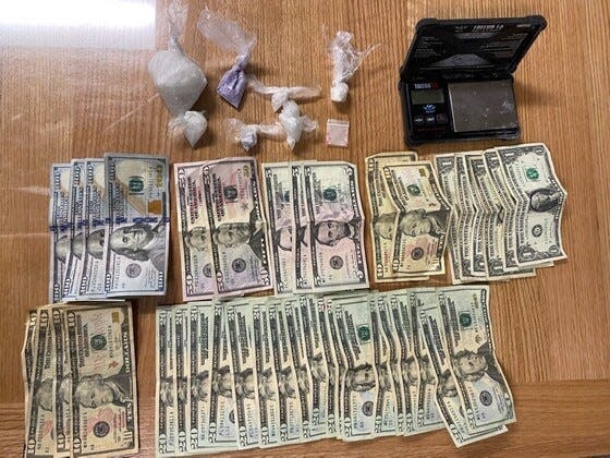 A traffic stop early Sunday by Indiana State Police led to the arrest of a Cambridge City woman and a Richmond man, and seizure of more than 67 grams of meth, along with fentanyl, heroin and $941 in cash.