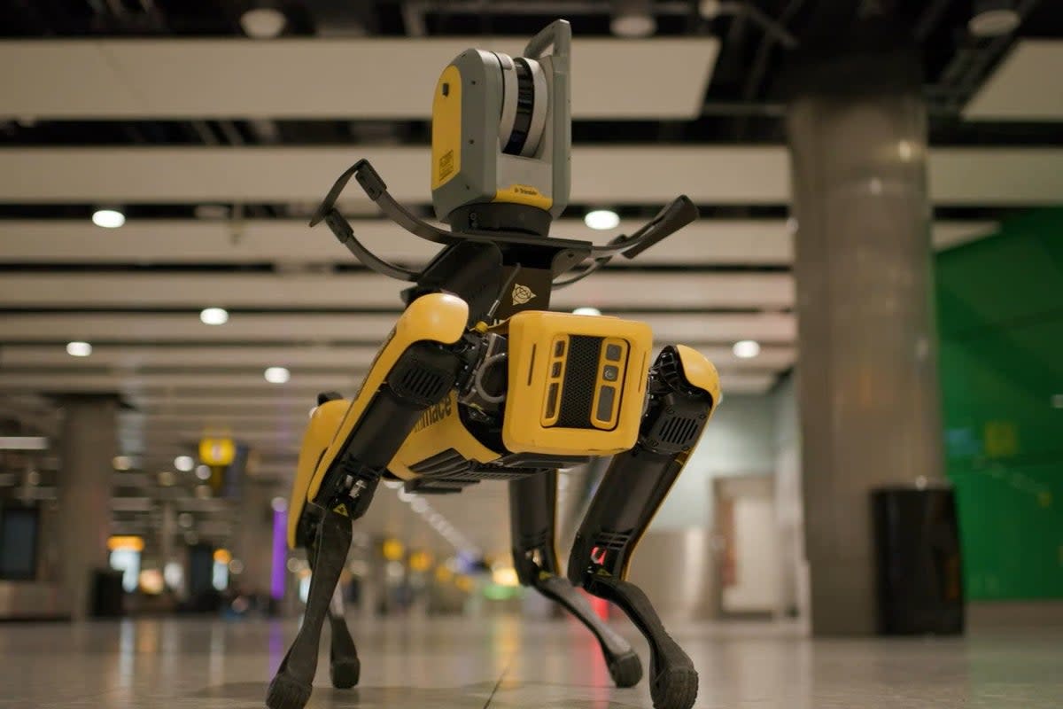 Dave was designed by US robotic company Boston Dynamics. (Mace / Heathrow Airport)