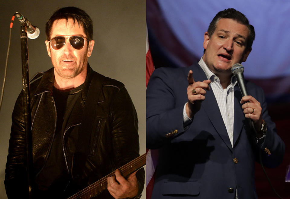 Trent Reznor / Ted Cruz. (Photo: Getty Images)