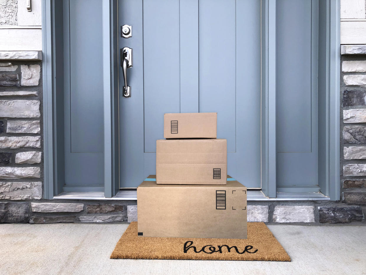 packages at front door