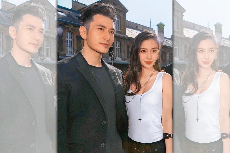 黃曉明（左）、Angelababy（右）結婚近6年，頻傳婚變，他透過香港娛樂記者白露眉澄清「沒有離婚」。（翻攝自楊家將IG）