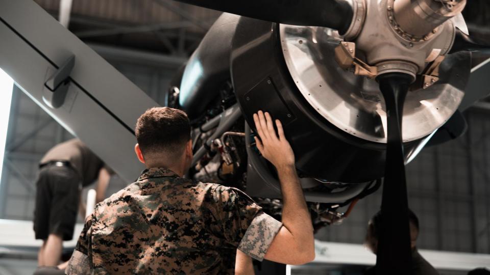 Marine Corps Marine Unmanned Aerial Vehicle Squadron 3, Marine Aircraft Group 24, begins the assembly phase of the MQ-9A Reapers, Marine Corps Air Station Kaneohe Bay, May 10, 2023. (Cpl. Christian Tofteroo/Marine Corps)