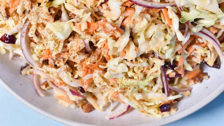 coleslaw in bowl thanksgiving