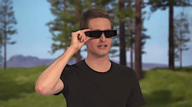 Photo of Snap CEO wearing old glasses