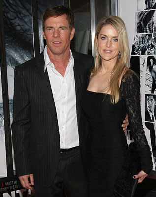 Dennis Quaid and wife at the New York City premiere of Columbia Pictures' Vantage Point