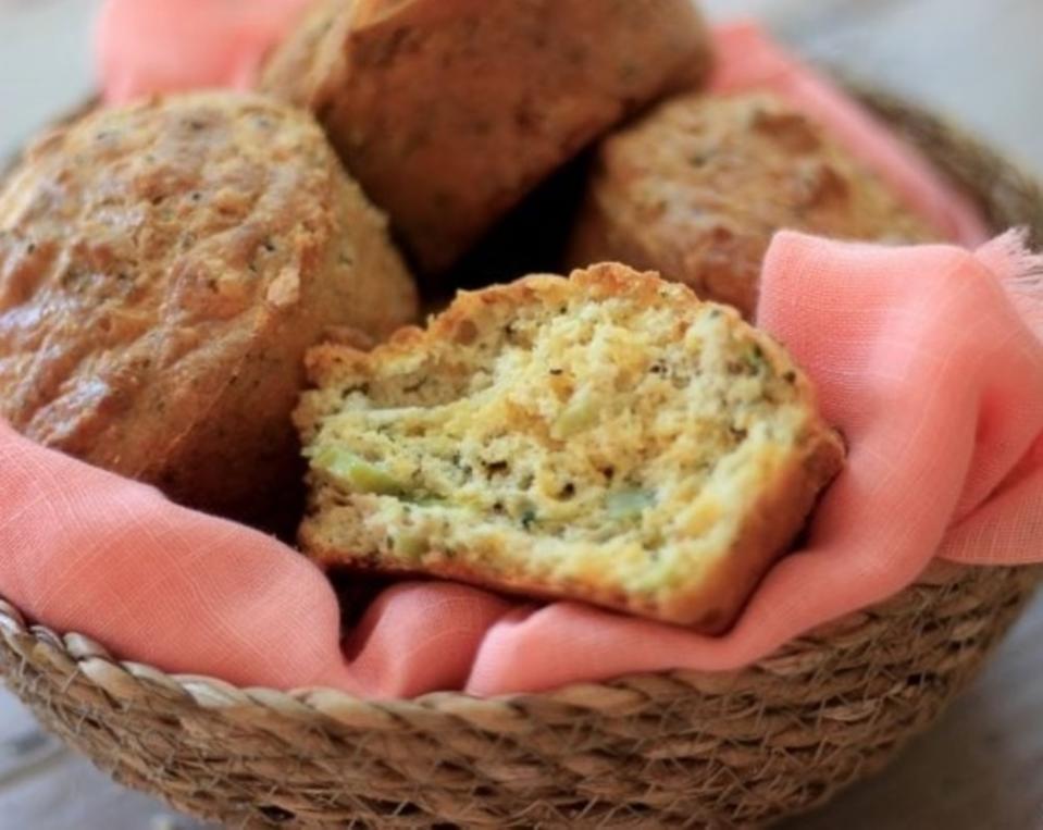 <p>Keep full until lunch with these keto broccoli cheddar muffins. They are moist, fluffy and full of flavor with only five grams of net carbs.</p><p><strong>Get the recipe: <a href="https://www.mypcoskitchen.com/keto-broccoli-cheddar-muffins/" rel="nofollow noopener" target="_blank" data-ylk="slk:Keto Broccoli Cheddar Muffins;elm:context_link;itc:0;sec:content-canvas" class="link ">Keto Broccoli Cheddar Muffins </a></strong></p>