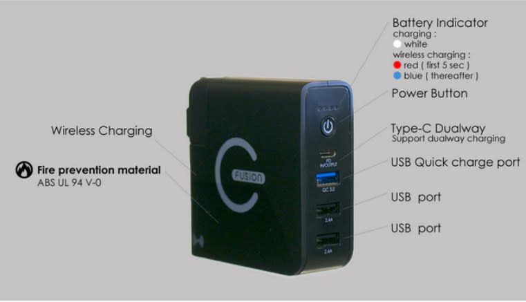 同時充飽五支手機！兼任行動電源的多埠充電器