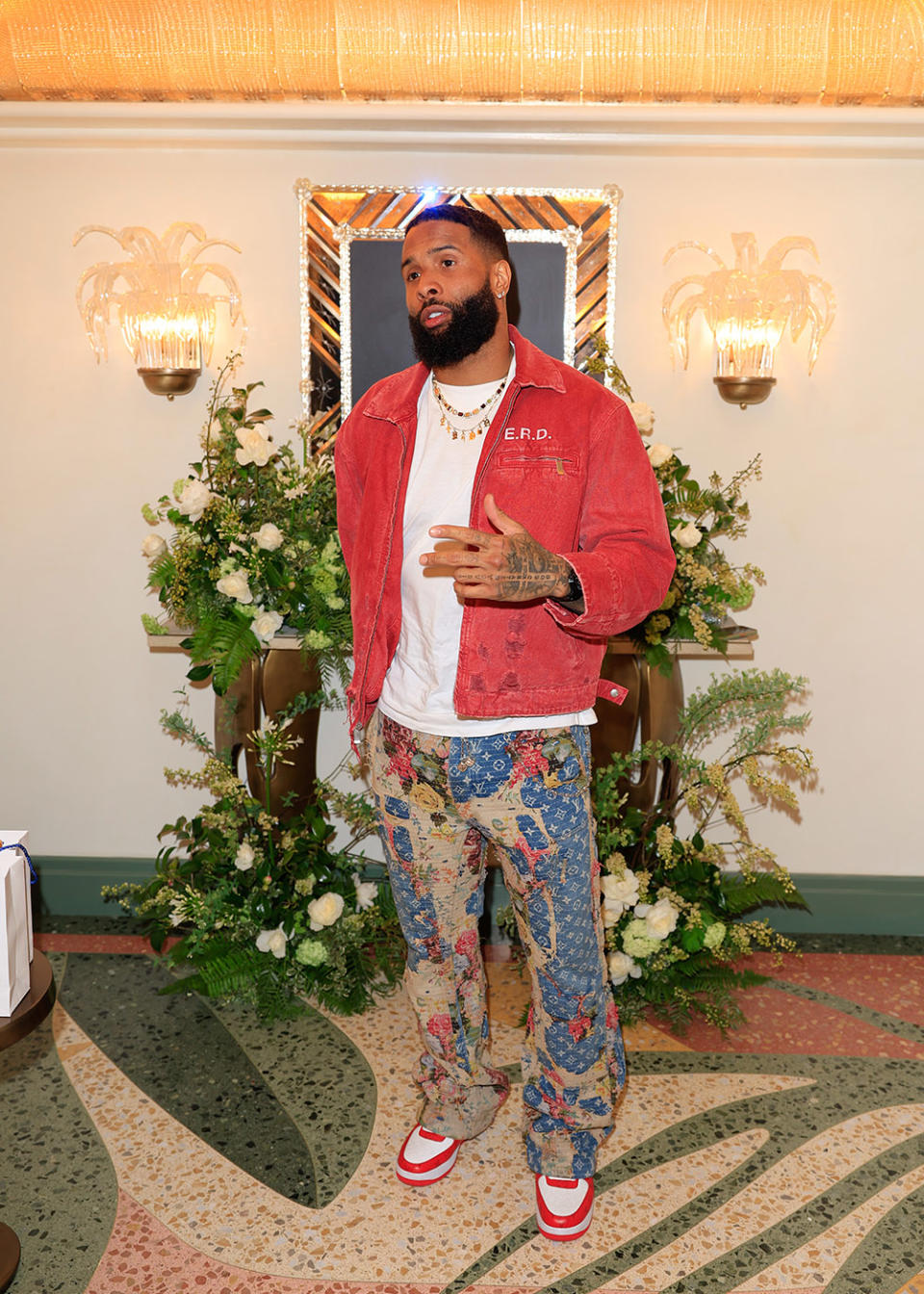 Odell Beckham attends The Hallman pre Oscar dinner