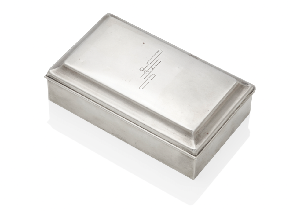 Olivia de Havilland - Bonhams - Auction - Engraved Sterling Silver Box - Gift of Samuel Goldwyn, Jr.