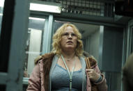 This image released by Showtime shows Patricia Arquette in a scene from "Escape at Dannemora." The program was named one of the top ten TV shows of 2018 by the Associated Press. (Christopher Saunders/Showtime via AP)