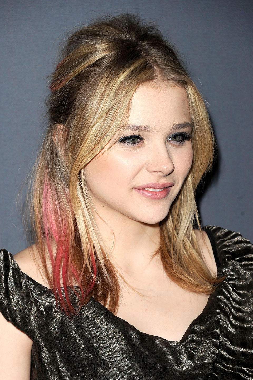 Chloe Grace Moretz with pink hair