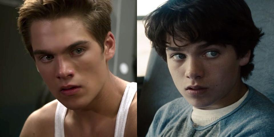 On the left: Dylan Sprayberry as Liam Dunbar on "Teen Wolf." On the right: Sprayberry as young Clark Kent in "Man of Steel."