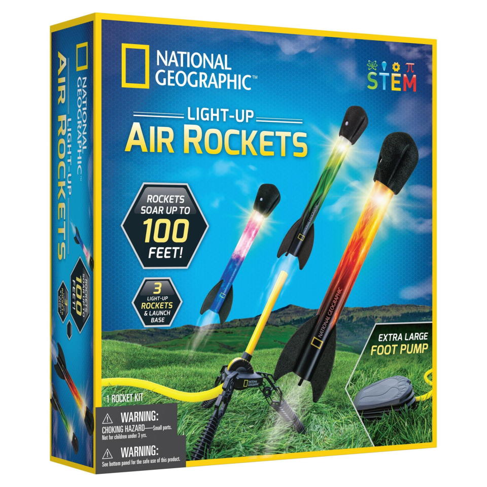 <p><a href="https://go.redirectingat.com?id=74968X1596630&url=https%3A%2F%2Fwww.walmart.com%2Fip%2FNational-Geographic-Ultimate-LED-Rocket-Science-Set-for-Teen-or-Kids-8-Years-and-up%2F582906155&sref=https%3A%2F%2Fwww.bestproducts.com%2Fparenting%2Fg37696840%2Fgifts-for-5-year-old-boys%2F" rel="nofollow noopener" target="_blank" data-ylk="slk:Shop Now;elm:context_link;itc:0;sec:content-canvas" class="link ">Shop Now</a></p><p>Light-Up Air Rockets</p><p>walmart.com</p><p>$15.99</p>