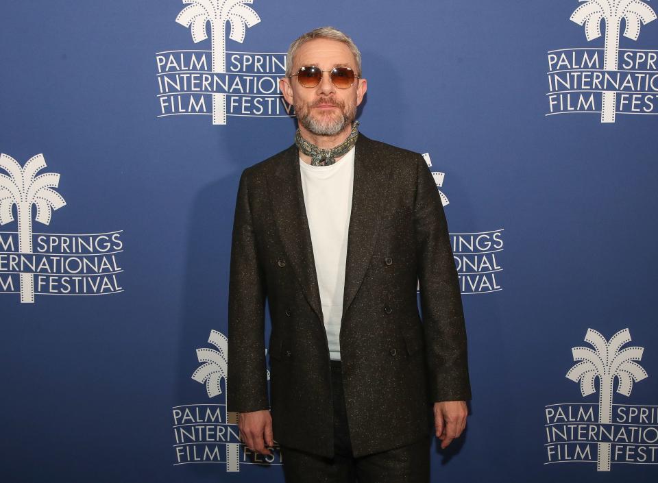 Martin Freeman of "Miller's Girl" is photographed during the 35th Palm Springs International Film Festival at the Mary Pickford Theater in Cathedral City, Calif., Jan. 11, 2023.