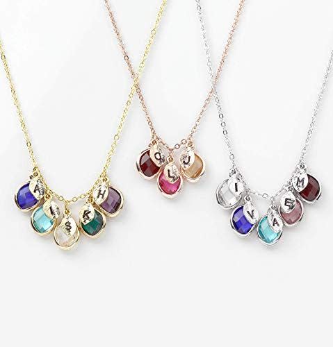 42) Personalized Birthstone Necklace