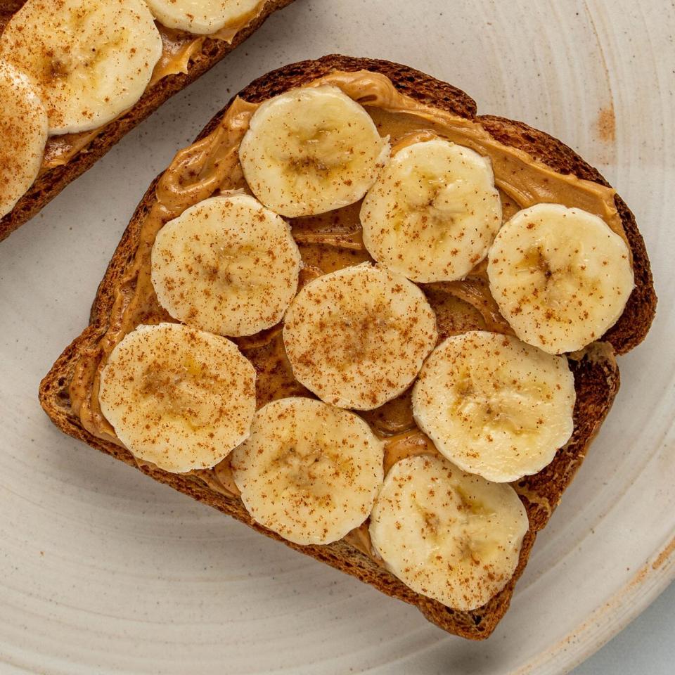 a recipe photo of the Peanut Butter Cinnamon Toast served on a plate