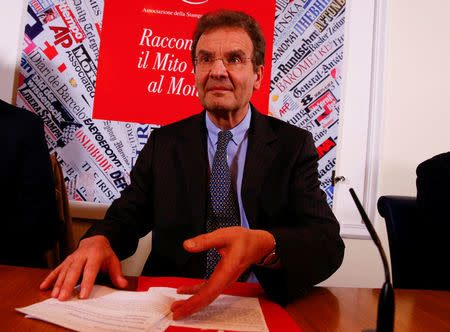 Albrecht Freiherr von Boeselager Grand Chancellor of the Sovereign Order of Malta attends a news conference in Rome, Italy February 2, 2017. REUTERS/Tony Gentile