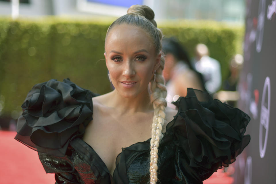 FILE - In this July 10, 2019, file photo, Nastia Liukin arrives at the ESPY Awards in Los Angeles. Liukin is part of the 2019 U.S. Olympic and Paralympic Hall of Fame class that will be inducted later this year. (Photo by Richard Shotwell/Invision/AP, File)