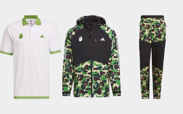 高爾夫ABC CAMO迷彩圖案BAPE® adidas Originals adidas Originals攜手