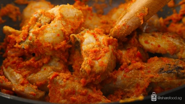 Chicken-balado-cooking-process