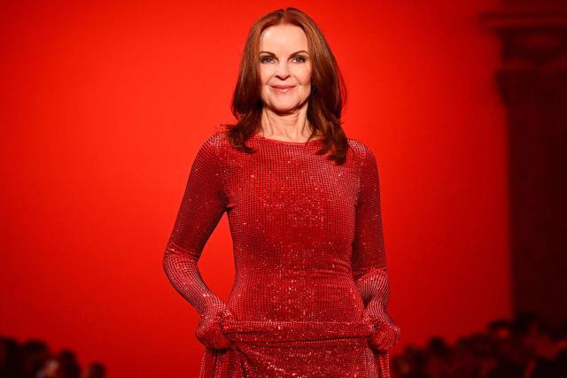 Marcia Cross, 61, Models Daring Red-Hot Gown for Surprise Runway