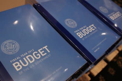 President Obama's budget,r eady for delivry to Congress. Photo by Getty Images