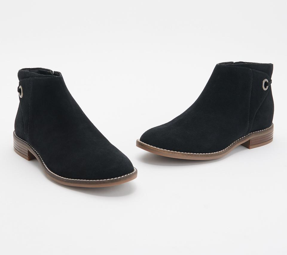 Clarks Collection Suede Booties (Photo: QVC)