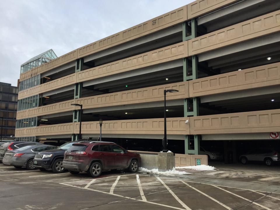 The Lakeview parking garage in Burlington, photographed Jan. 24, 2020.