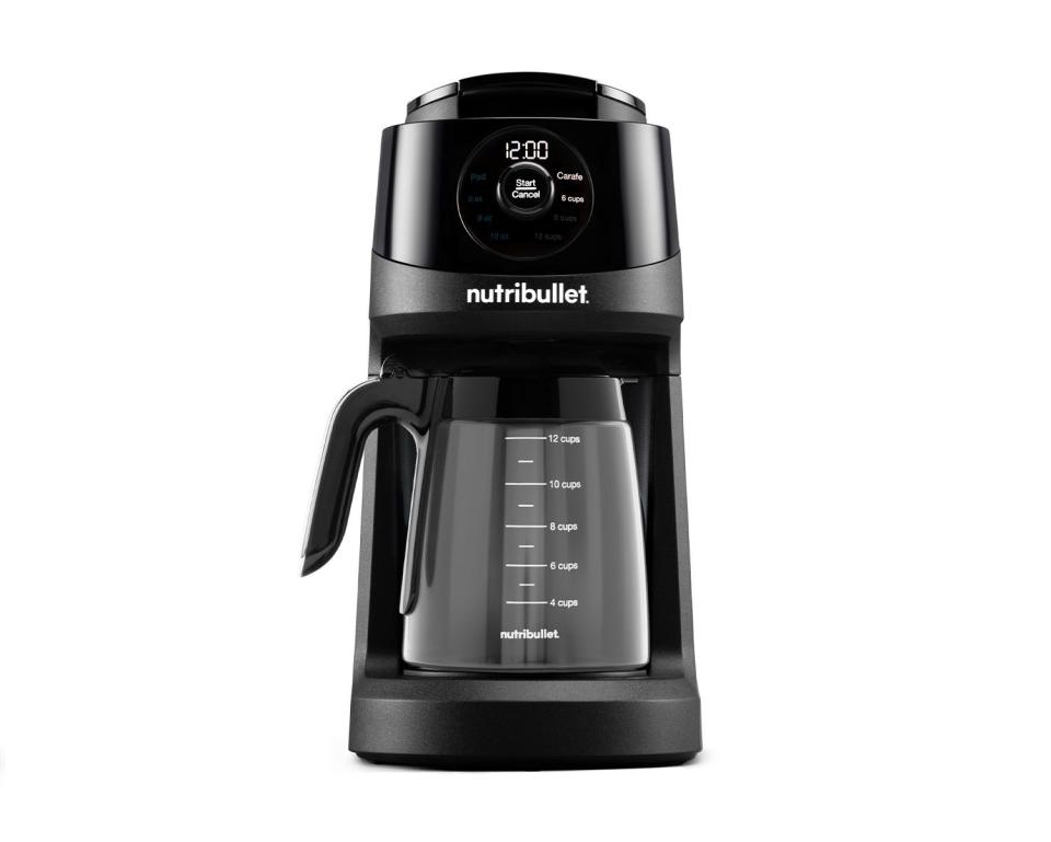 <p><strong>Nutribullet</strong></p><p>target.com</p><p><strong>$99.99</strong></p><p>If you find yourself needing a full pot of coffee some days and a single cup on others, Nutribullet just launched <strong>their first single-serve coffee maker with the option of being able to brew a single cup or swap out the pod for a filter so you can brew a full pot of coffee. </strong>The single-serve pod setting allows for 6-, 8- and 12-ounce sizes and the carafe has the option of brewing six, nine and 12 cups of coffee.</p><p>While you do need to swap between pods and the filter to brew a single cup or a full-size pot rather than having both functions side by side, this machine has a relatively small footprint while still giving both options.<strong><br></strong></p>