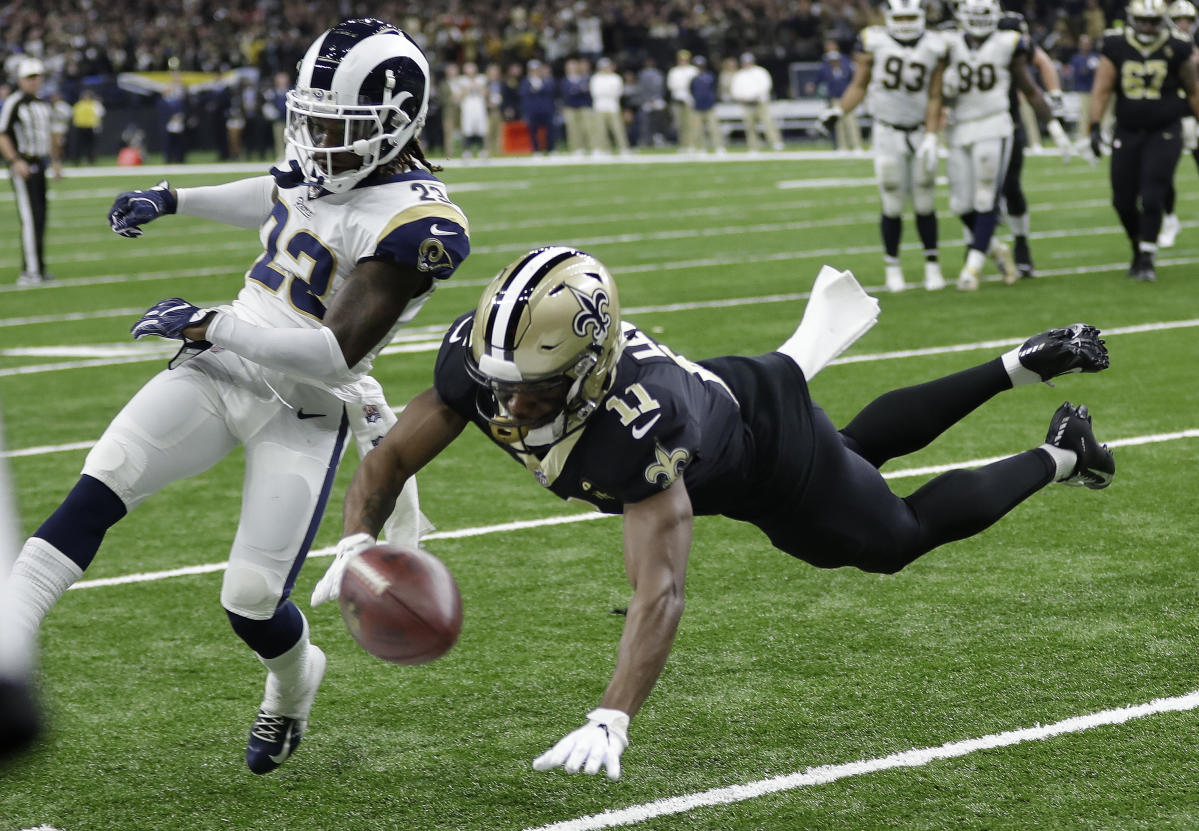 overtale nedbryder liter NFC title game: Twitter reacts to absurd no-call during Rams-Saints
