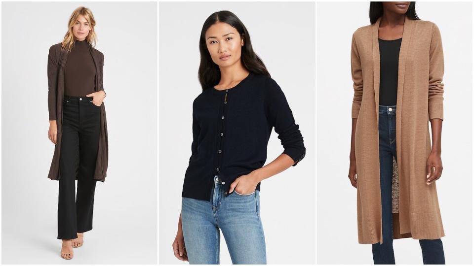 banana republic cardigans