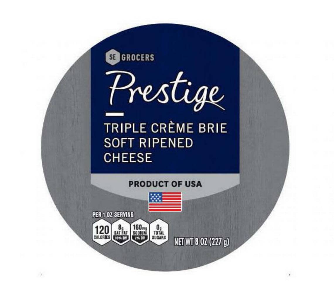 SE Grocers Prestige Triple Creme Brie, sold at Winn-Dixie, Harveys Supermarkets and Fresco y Mas