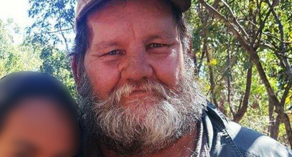 A close up photo shows Ian Conroy in the bush. He survived the helicopter crash in Kakadu National Park. Source: Facebook