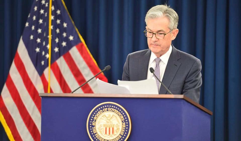 El presidente de la FED, Jerome Powell, durante una rueda de prensa. Foto: cortesía Reserva Federal en Flickr.