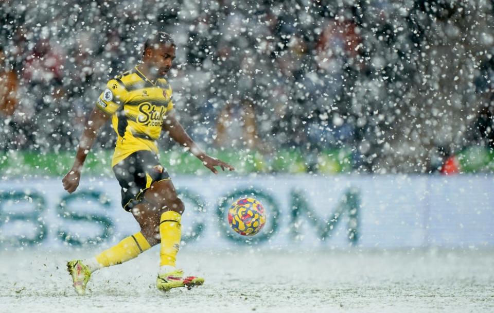 Emmanuel Dennis scored Watford’s second goal (Tim Goode/PA) (PA Wire)