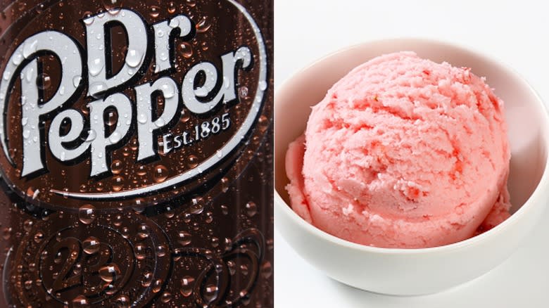 Dr. Pepper with cherry ice cream