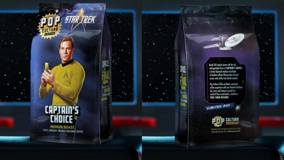 Star Trek: Captain's Choice brand coffee from Pop Culture Coffee.