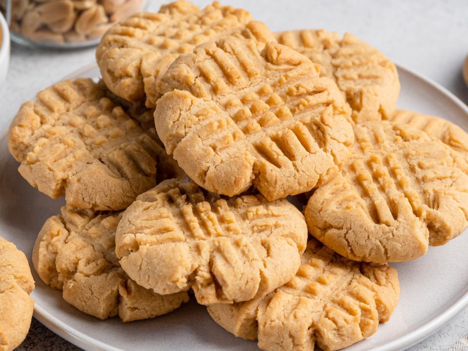 peanut butter cookies on a plate