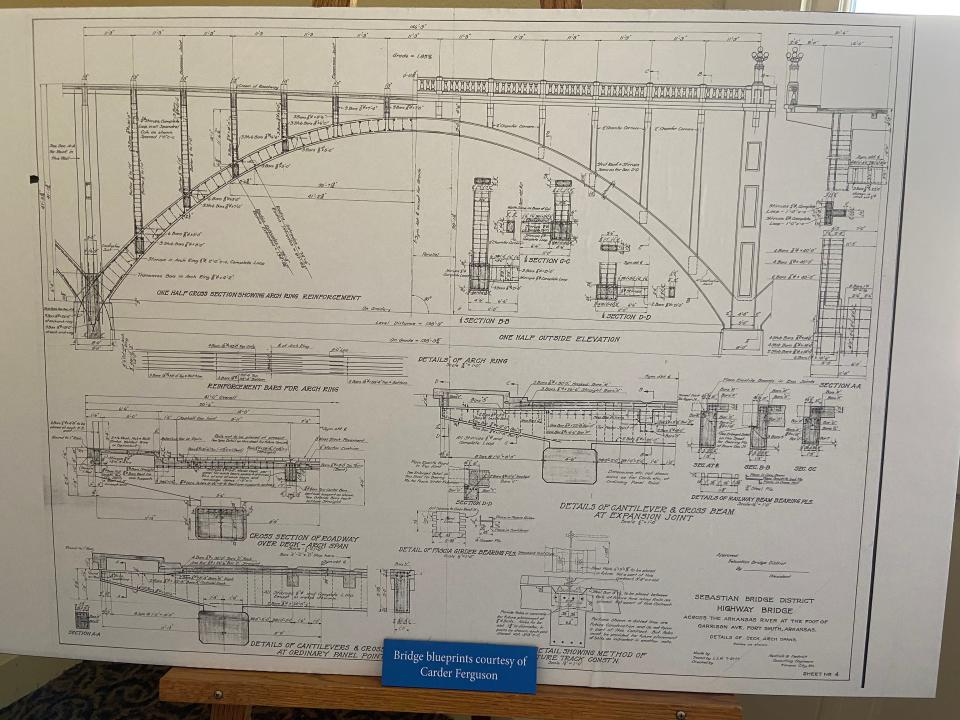 Original Garrison bridge blueprints courtesy of Carder Ferguson.