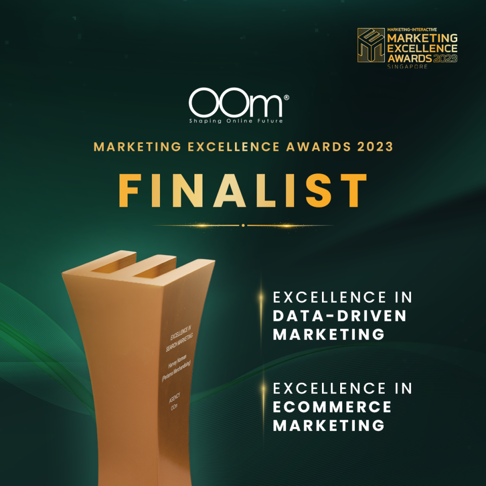 OOm Shortlisted as Finalists for Two Categories at the Marketing Excellence Awards 2023