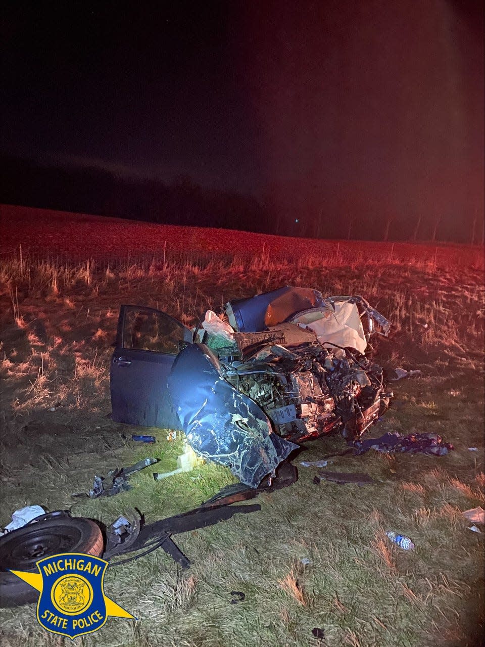 Three people were killed in a head-on crash early Monday on westbound I-94 in Marengo Township.