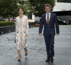 <p>OK, hands up if you had to do a double take to confirm this wasn’t the Duchess of Cambridge? Crown Princess Mary of Denmark looked beautiful in a long-sleeved cream-coloured dress with stunning floral appliqué detailing that screams Princess Kate. <i>(Photo by Martin Hoeien / All Over Press Denmark via Splash News)</i></p>